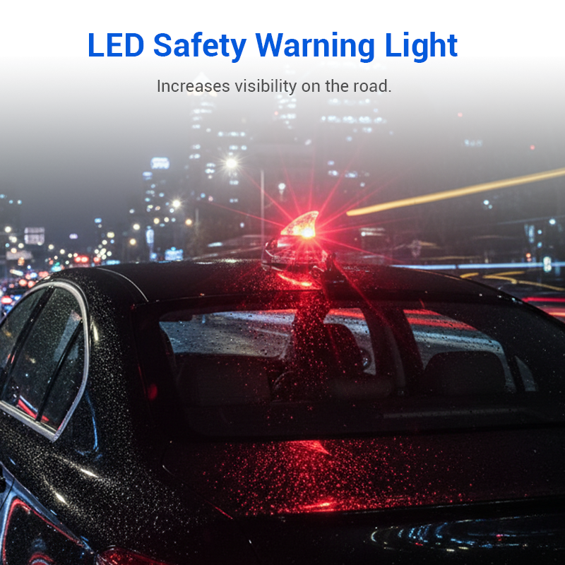 Luz decorativa de viento con forma de aleta de tiburón para coche