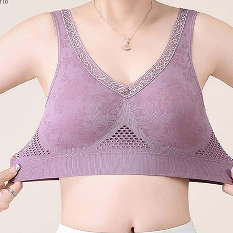 🌸✨ Sujetador Sin Aros de Encaje – Gran Sujeción, Cómodo y Ultra Femenino para Todo el Día 💖👙