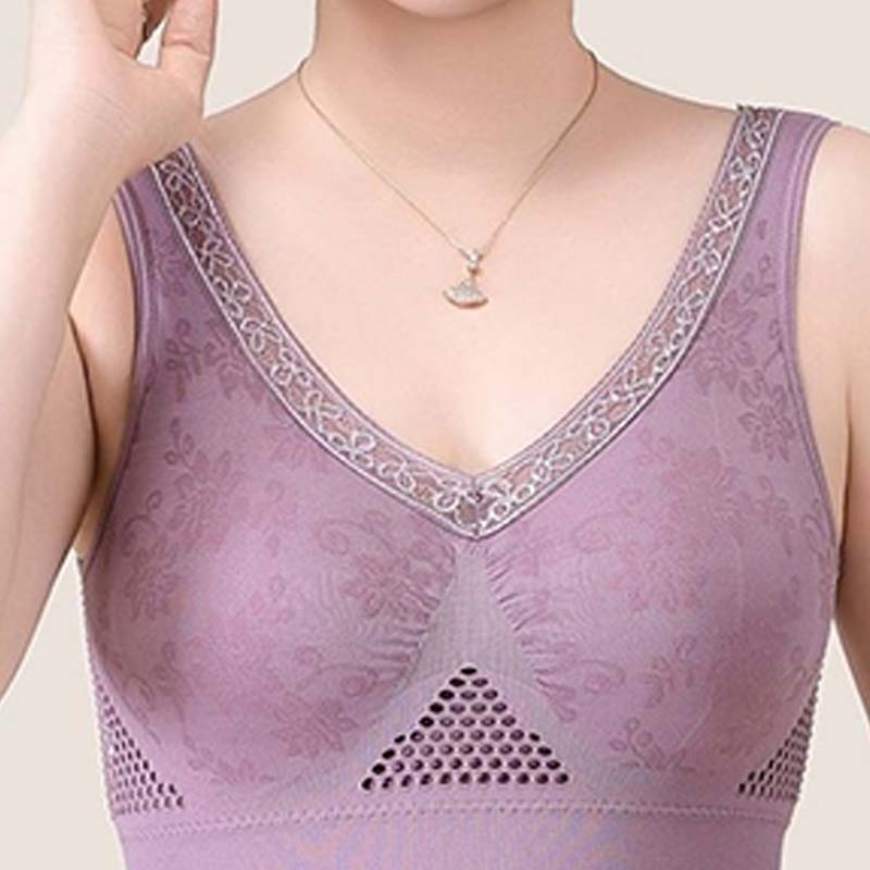🌸✨ Sujetador Sin Aros de Encaje – Gran Sujeción, Cómodo y Ultra Femenino para Todo el Día 💖👙