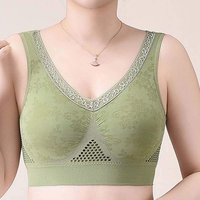 🌸✨ Sujetador Sin Aros de Encaje – Gran Sujeción, Cómodo y Ultra Femenino para Todo el Día 💖👙