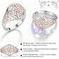 Anillo de Circonia con Nudo Celta Elegante Bicolor