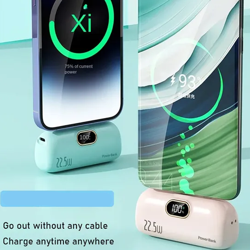 🔋✨ Mini Power Bank 5000mAh – Bolsillo Ultracompacto, Carga de Emergencia Sin Peso Extra 🎒⚡