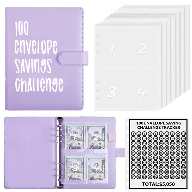 ⏰¡Últimas 4 Horas 50% DESCUENTO!🎁Libro del Desafío de Ahorro con 100 Sobres✉️💸