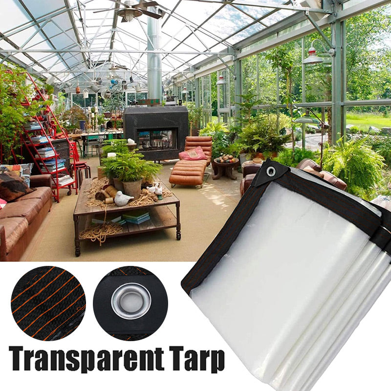🏡🔥 ¡OFERTA 50% OFF! Lona Impermeable Transparente de PE – Protección Térmica y Resistente para Jardín, Coche e Invernadero ✨
