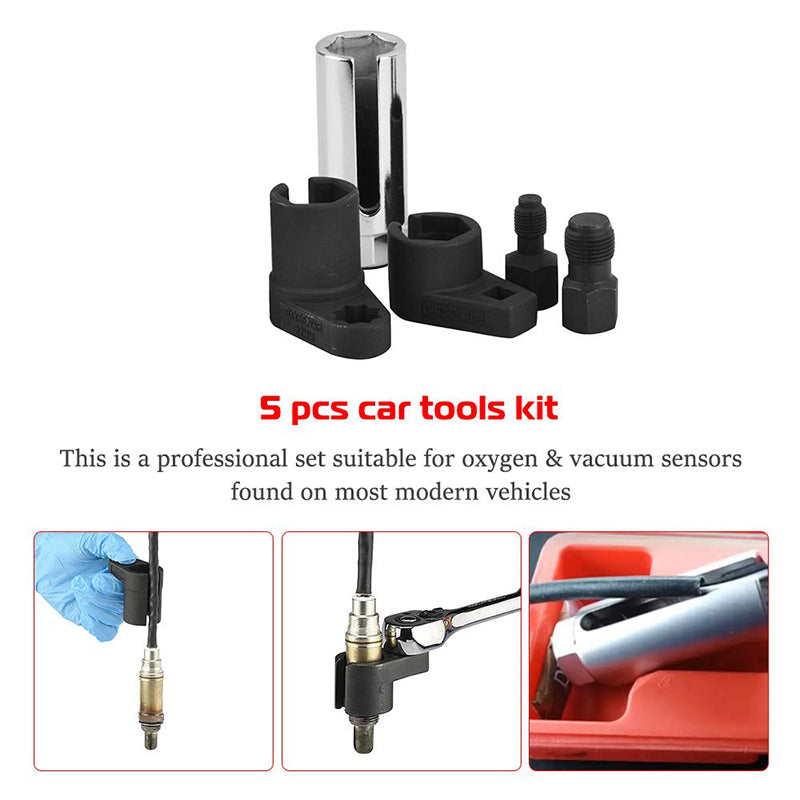 🔧 Juego de 5 Piezas: Llave de Desviación para Sonda de Oxígeno Automotriz y Correhilo