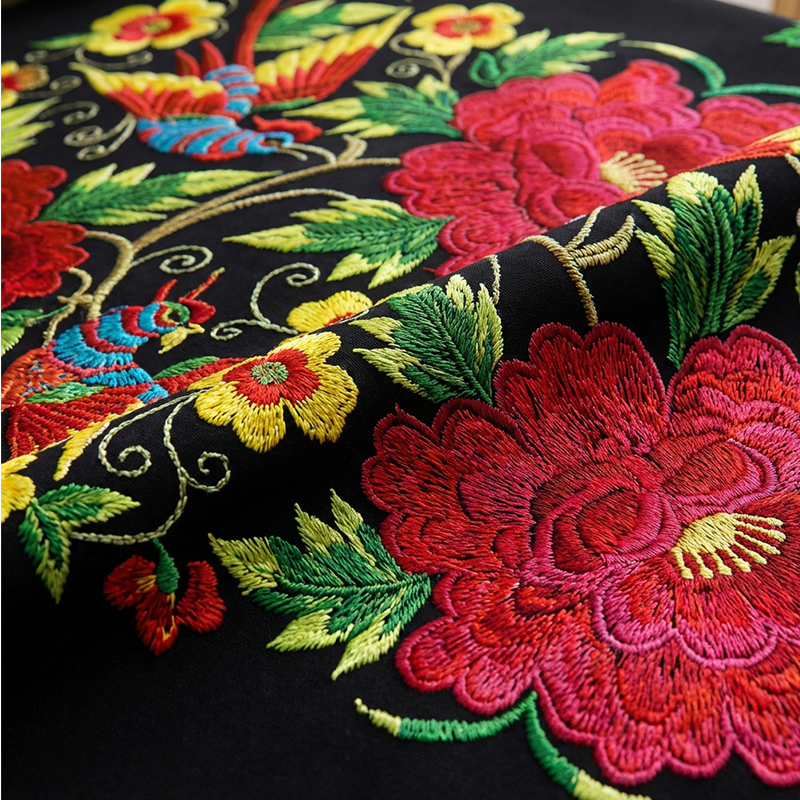 🔥 50% DE DESCUENTO 🔥 Mantel Floral Mexicano con Borde Esconjado – Elegancia y Tradición en tu Mesa 🌸🌿