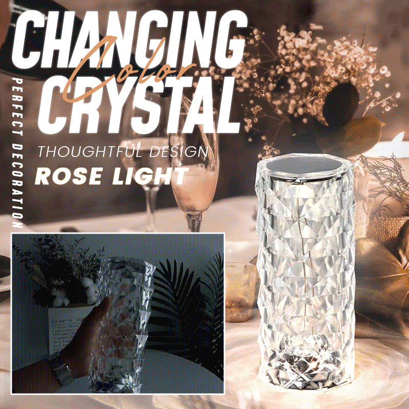 ⏳🔥¡50 % DE DESCUENTO POR TIEMPO LIMITADO! ⏰ ✨Lámpara de Cristal Táctil Rose Control🌹