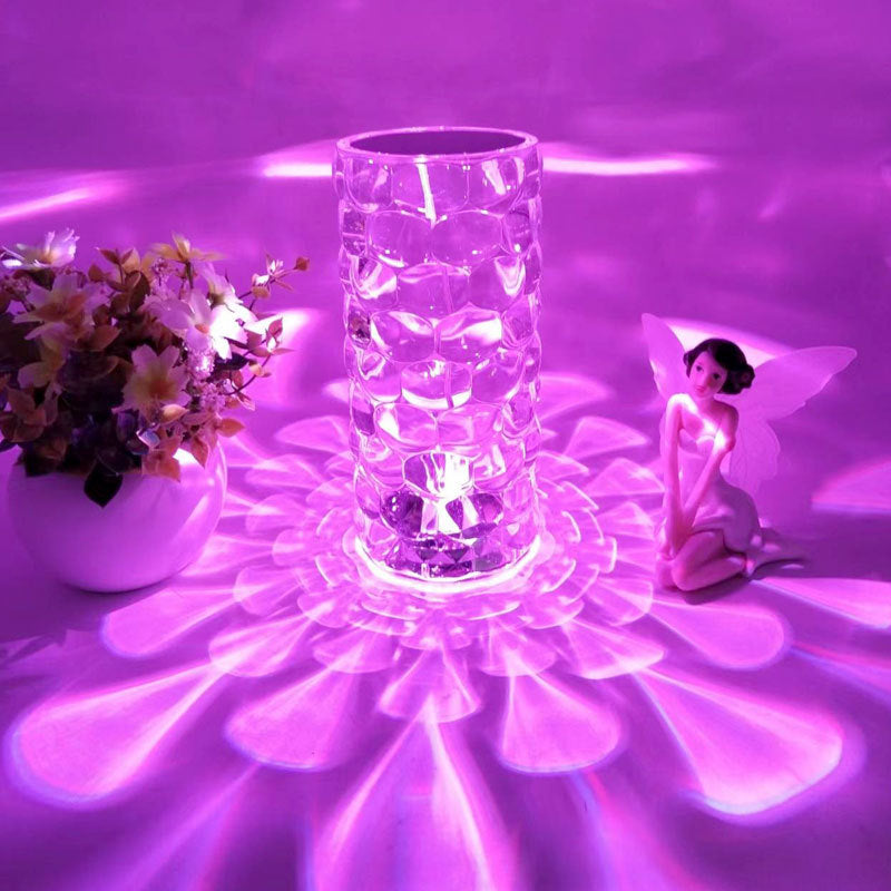 ⏳🔥¡50 % DE DESCUENTO POR TIEMPO LIMITADO! ⏰ ✨Lámpara de Cristal Táctil Rose Control🌹