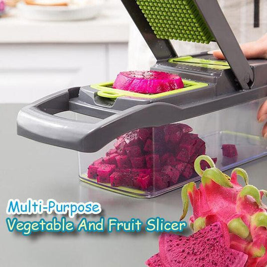 ✨ 50% DE RÉDUCTION ! 🥗 Coupe-Légumes Multifonction – ABS+PP+Inox – Lames Interchangeables & Peigne Nettoyant for Cuisine