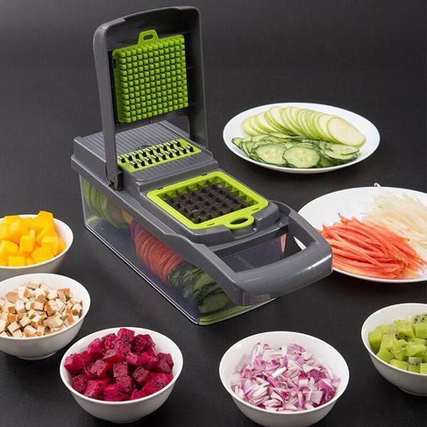 ✨ 50% DE RÉDUCTION ! 🥗 Coupe-Légumes Multifonction – ABS+PP+Inox – Lames Interchangeables & Peigne Nettoyant for Cuisine