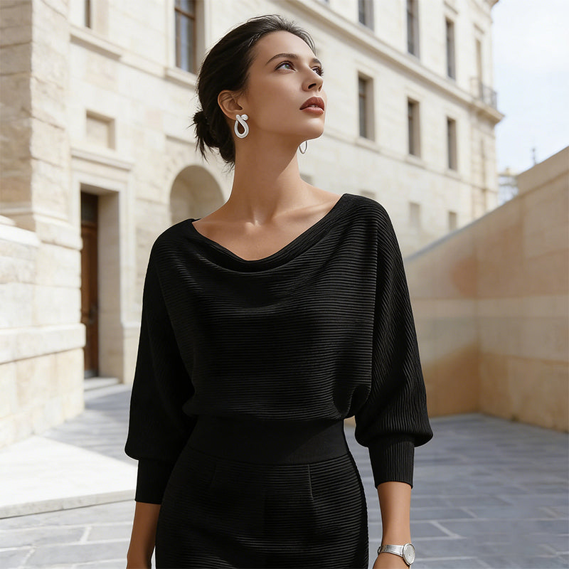 🔥 ¡50% DE DESCUENTO! 🔥 Vestido Elegante Adelgazante para Mujer – Cintura Ceñida y Silueta que Favorece la Figura ✨💃