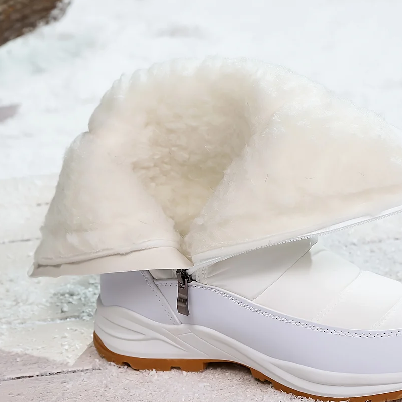 Botas de Nieve para Mujer, Invernales Térmicas con Forro Afelpado Calientito