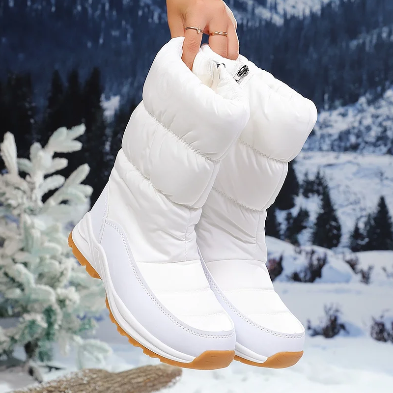 Botas de Nieve para Mujer, Invernales Térmicas con Forro Afelpado Calientito