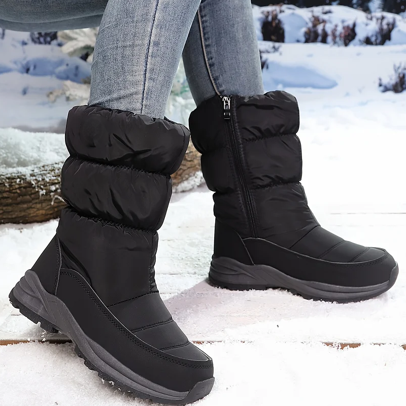 Botas de Nieve para Mujer, Invernales Térmicas con Forro Afelpado Calientito