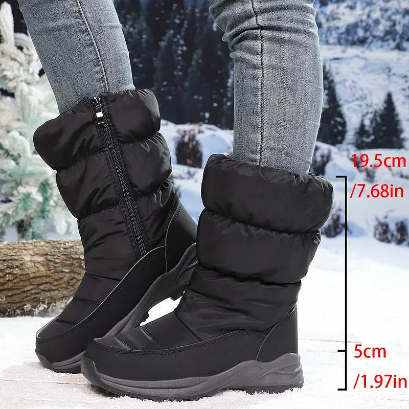 Botas de Nieve para Mujer, Invernales Térmicas con Forro Afelpado Calientito