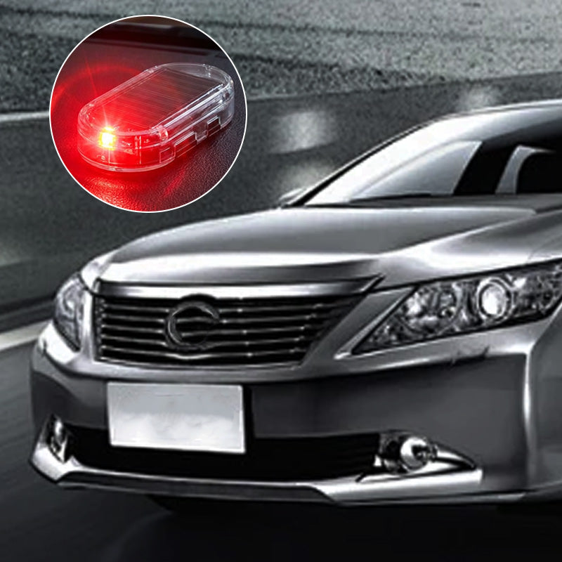 🚗 50% dto. Luz LED disuasoria solar para coche – sensor inteligente, carga USB, instalación sin cables. Protege tu auto día y noche! ✨🛡️