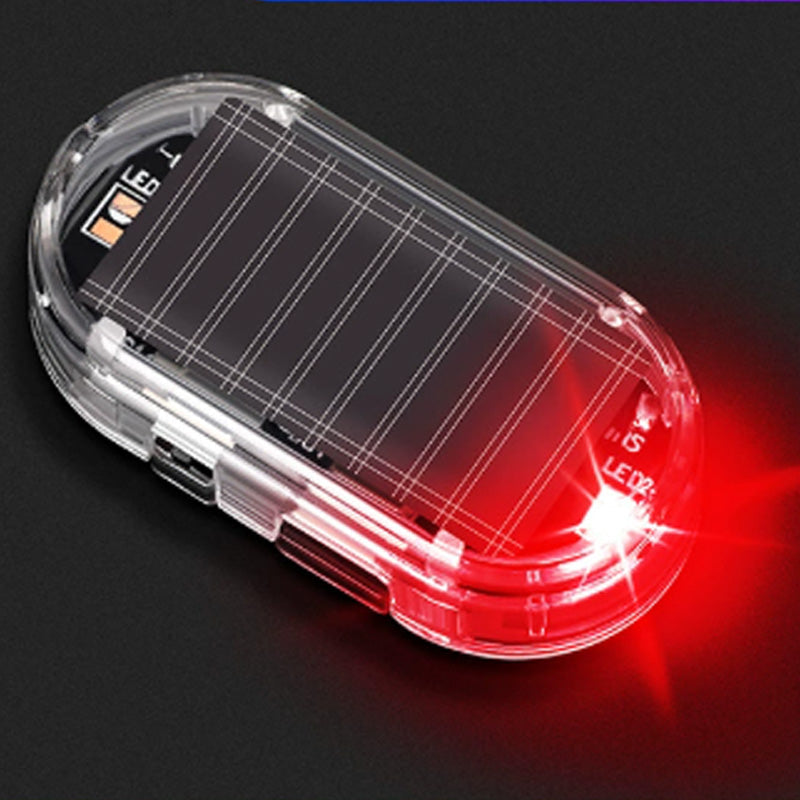 🚗 50% dto. Luz LED disuasoria solar para coche – sensor inteligente, carga USB, instalación sin cables. Protege tu auto día y noche! ✨🛡️