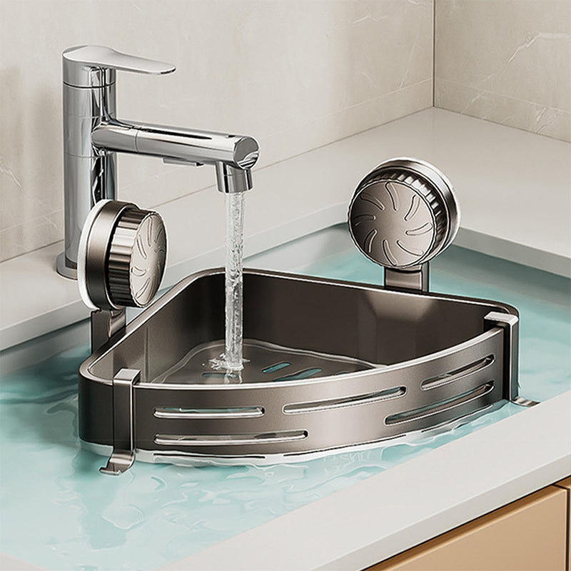 🥳 ¡Gran éxito en ventas! 🛁 Estante esquinero triangular con ventosas sin taladros | Soporte firme para baño y cocina 🧽