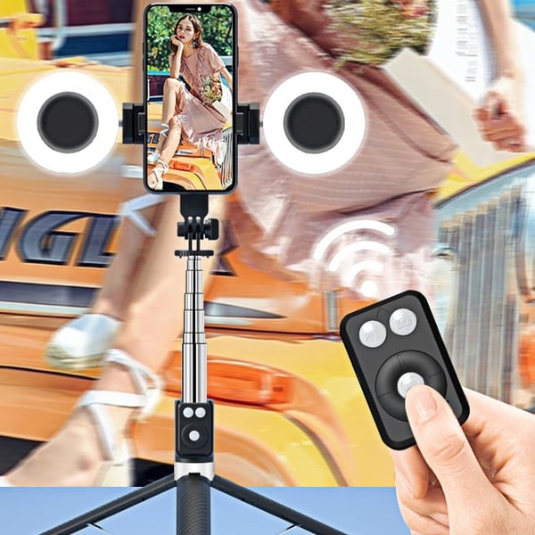 📸✨ Nuevo Palo Selfie Bluetooth 6 en 1 🌟 Conéctalo, ¡y captura todos tus momentos especiales! 🤳🎉 Compatible con smartphones y más, ideal para fotos y videos con total comodidad 🚀