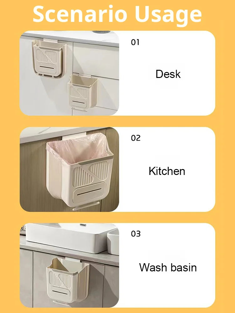 🔥【1° Más Vendido】😫 Espacio cocina limitado/suelo sucio/almacenamiento incómodo? Cubo colgante plegable 5L, solo 70 unidades⚡️