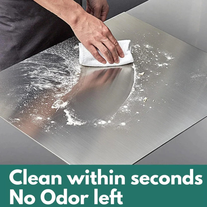 🛍️ 50% DTO – Tabla de Cortar de Acero Inoxidable 304 – Duradera, Fácil de Limpiar y Perfecta para Cocina, Repostería y Preparación de Carne 🔪