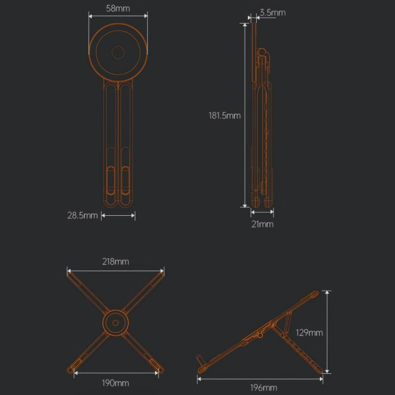 📱 ¡OFERTA NÚMERO 1 50% DE DESCUENTO! 🧲 Soporte Magnético 4en1 Ajustable – Para Teléfono, Tableta y Portátil, Altura Ajustable, Plegable y Portátil ✨