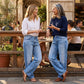 👖✨ Vaqueros de Pierna Ancha Elegantes y Relajados – Estilo Sin Esfuerzo para Tu Look Diario 💃🌟