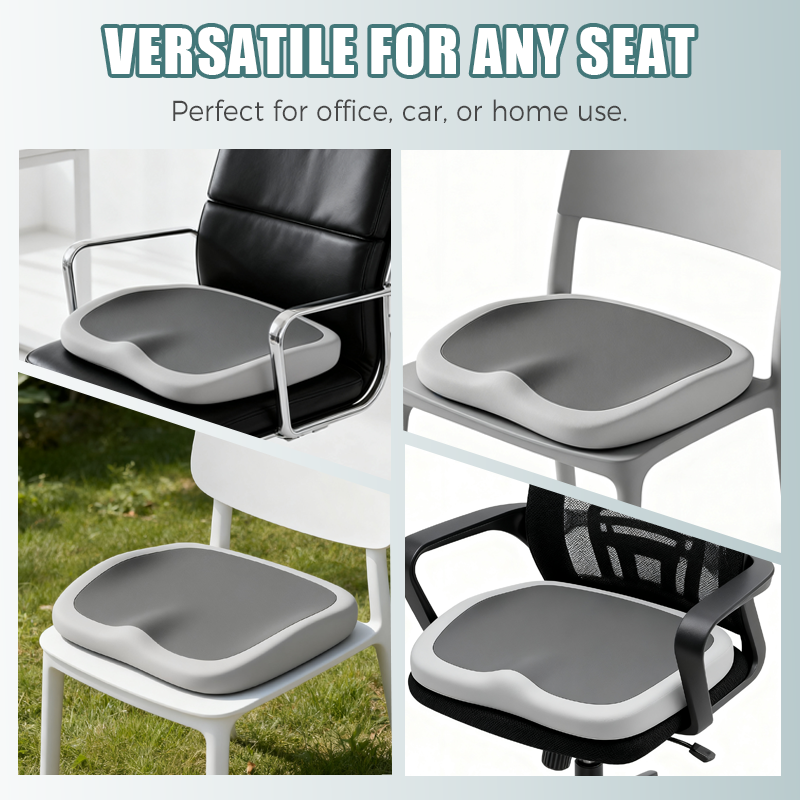Cojín de asiento ergonómico con espuma viscoelástica para alivio del cóccix