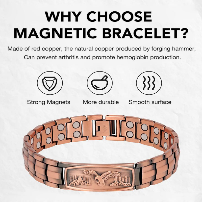 Pulsera Magnética para Hombre con Diseño de Águila