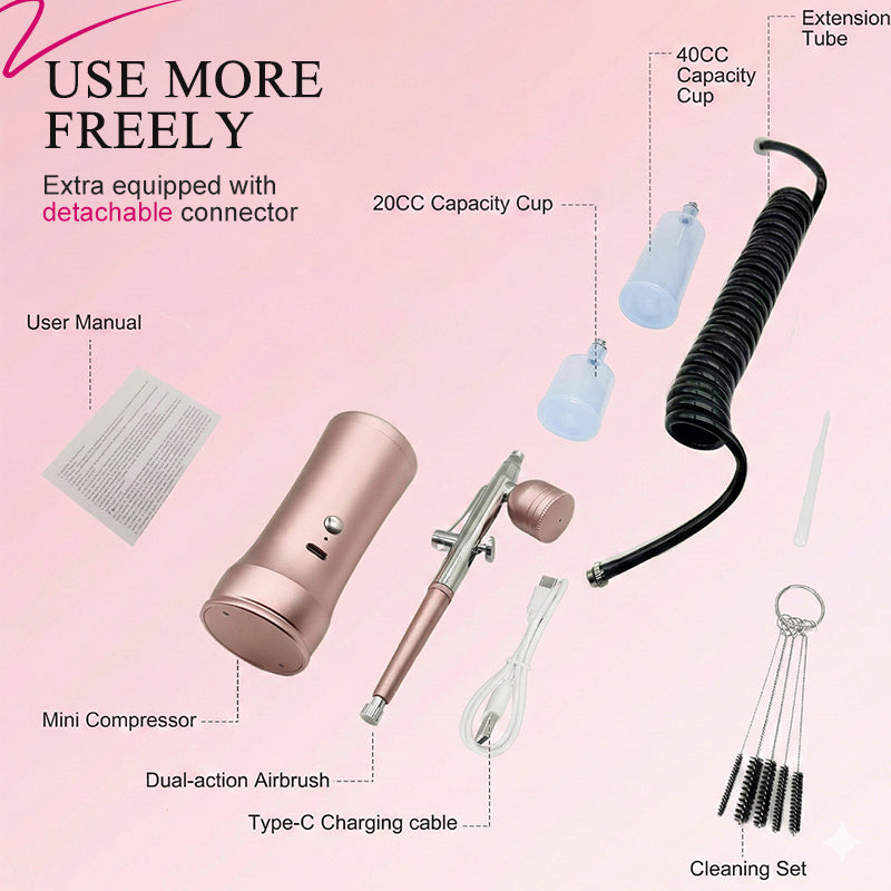 🔥【1° Más Vendido】🔥Cables enredados/presión fija? Kit Aerógrafo 45% OFF, solo 200 unidades⚡️