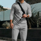 Conjunto de chándal de 2 piezas con sudadera con capucha de color liso