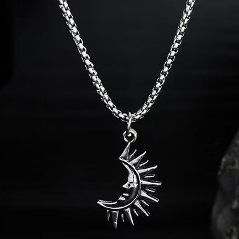 🌞🌙 Collar Pendant Set Sol y Luna Entrelazados – Símbolo de amor único para San Valentín