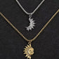 🌞🌙 Collar Pendant Set Sol y Luna Entrelazados – Símbolo de amor único para San Valentín