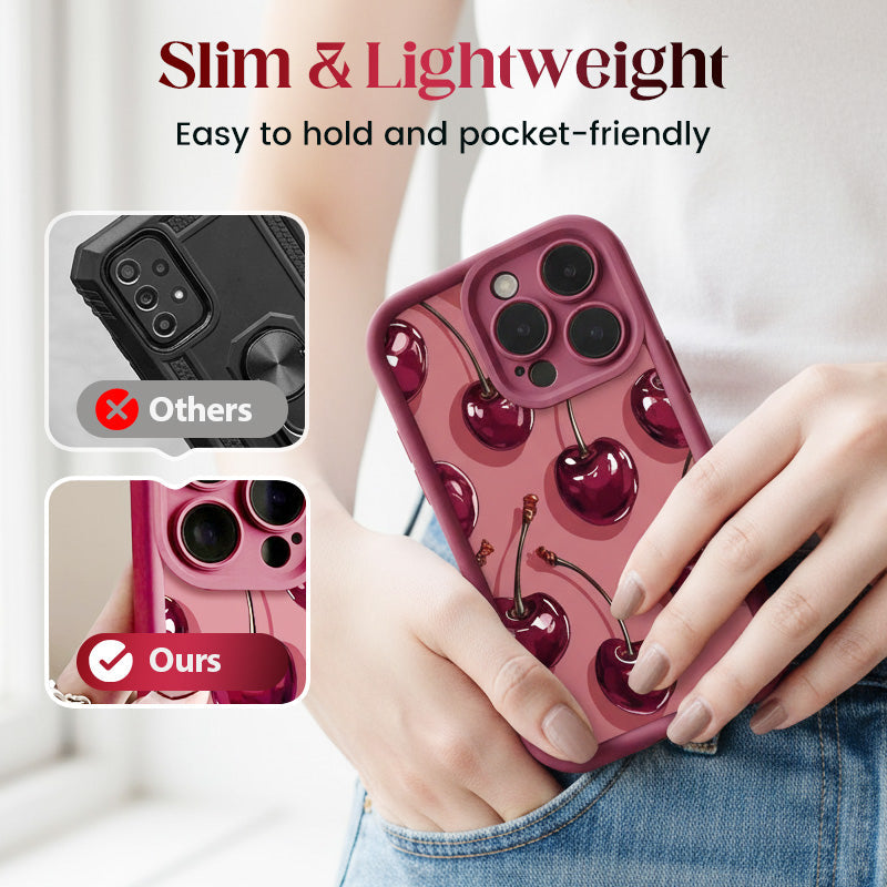 🍒Funda Protectora con Estampado de Cerezas para Series 12-17