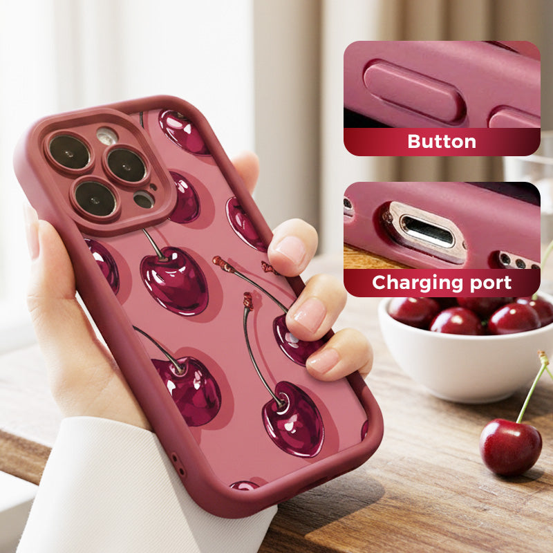 🍒Funda Protectora con Estampado de Cerezas para Series 12-17