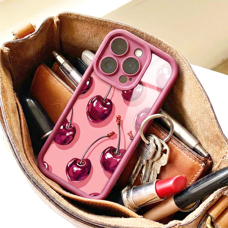 🍒Funda Protectora con Estampado de Cerezas para Series 12-17
