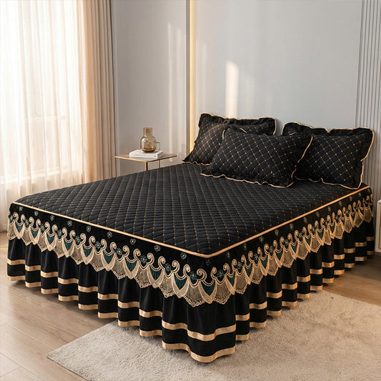 ⏳Descuento del 49 % por tiempo limitado⏰Faldón de cama con volantes / Fundas de almohada