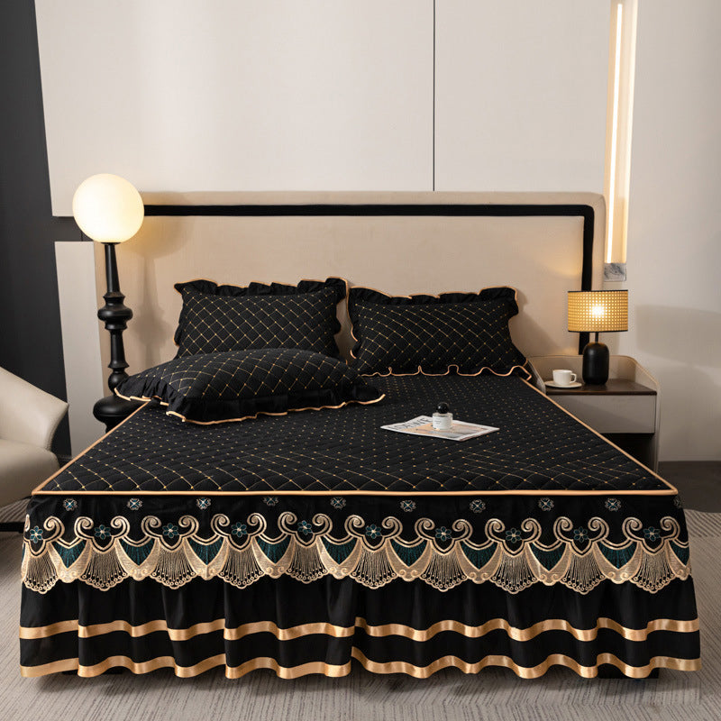 ⏳Descuento del 49 % por tiempo limitado⏰Faldón de cama con volantes / Fundas de almohada