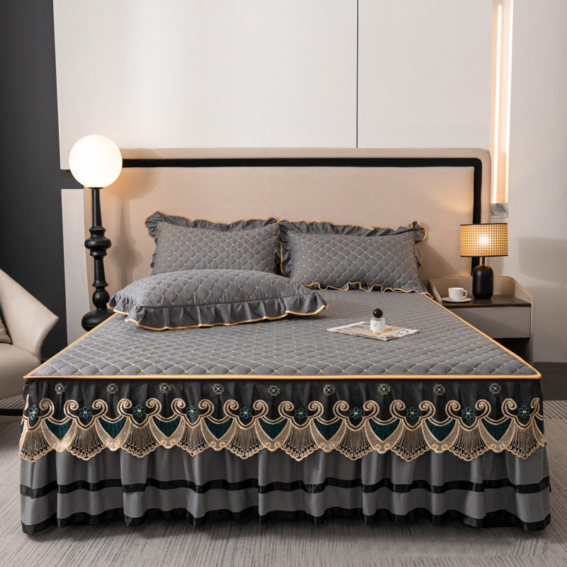 ⏳Descuento del 49 % por tiempo limitado⏰Faldón de cama con volantes / Fundas de almohada
