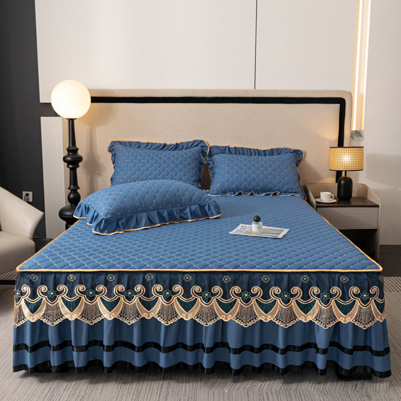 ⏳Descuento del 49 % por tiempo limitado⏰Faldón de cama con volantes / Fundas de almohada