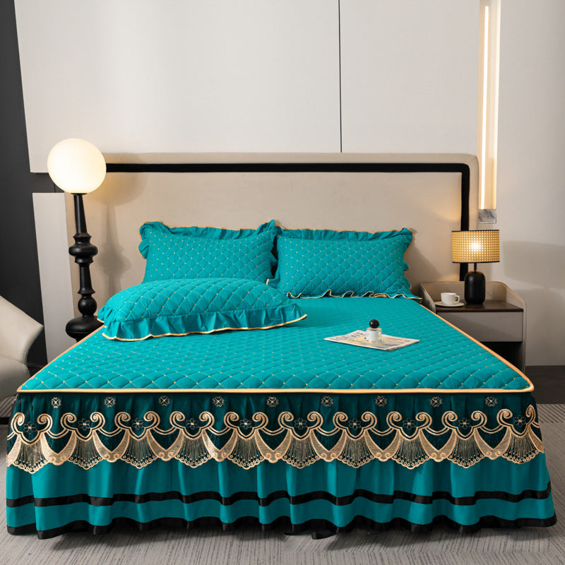 ⏳Descuento del 49 % por tiempo limitado⏰Faldón de cama con volantes / Fundas de almohada