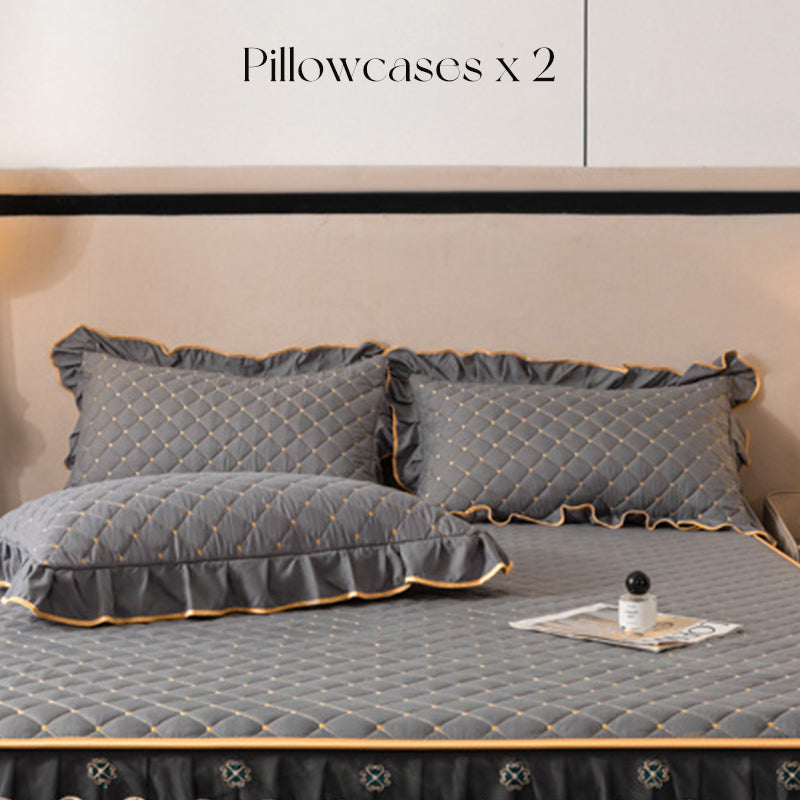 ⏳Descuento del 49 % por tiempo limitado⏰Faldón de cama con volantes / Fundas de almohada