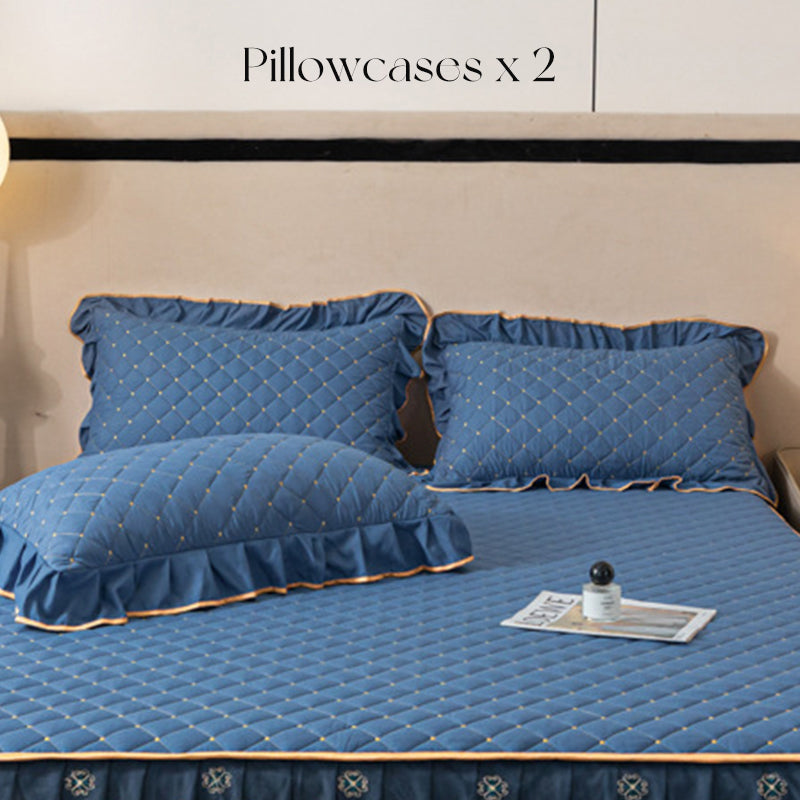 ⏳Descuento del 49 % por tiempo limitado⏰Faldón de cama con volantes / Fundas de almohada