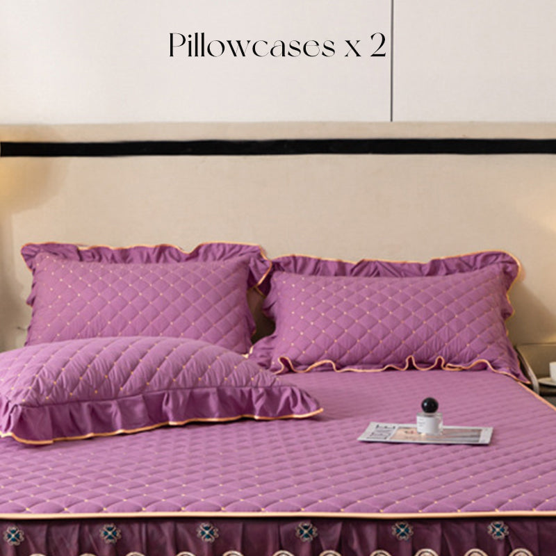 ⏳Descuento del 49 % por tiempo limitado⏰Faldón de cama con volantes / Fundas de almohada