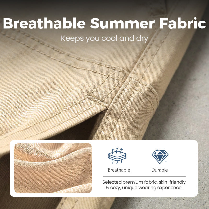 💖🩳 Shorts Cargo Casuales para Hombre con Cintura de Cordón – Multibolsillos, Ligeros y Transpirables
