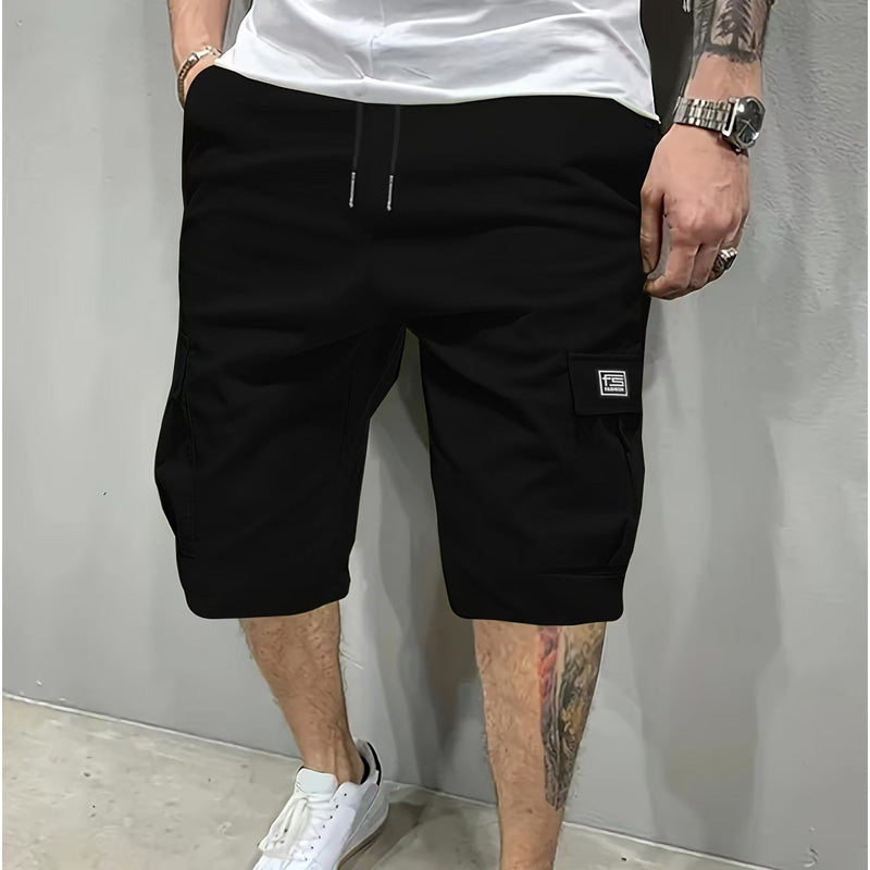 💖🩳 Shorts Cargo Casuales para Hombre con Cintura de Cordón – Multibolsillos, Ligeros y Transpirables