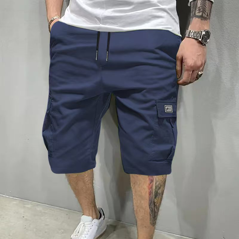 💖🩳 Shorts Cargo Casuales para Hombre con Cintura de Cordón – Multibolsillos, Ligeros y Transpirables
