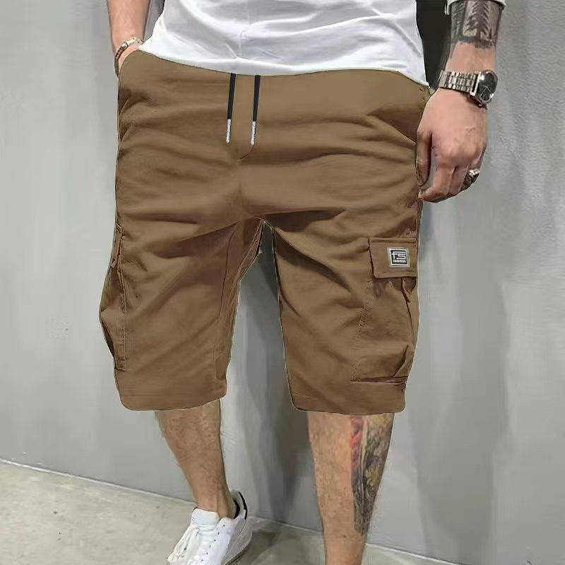 💖🩳 Shorts Cargo Casuales para Hombre con Cintura de Cordón – Multibolsillos, Ligeros y Transpirables