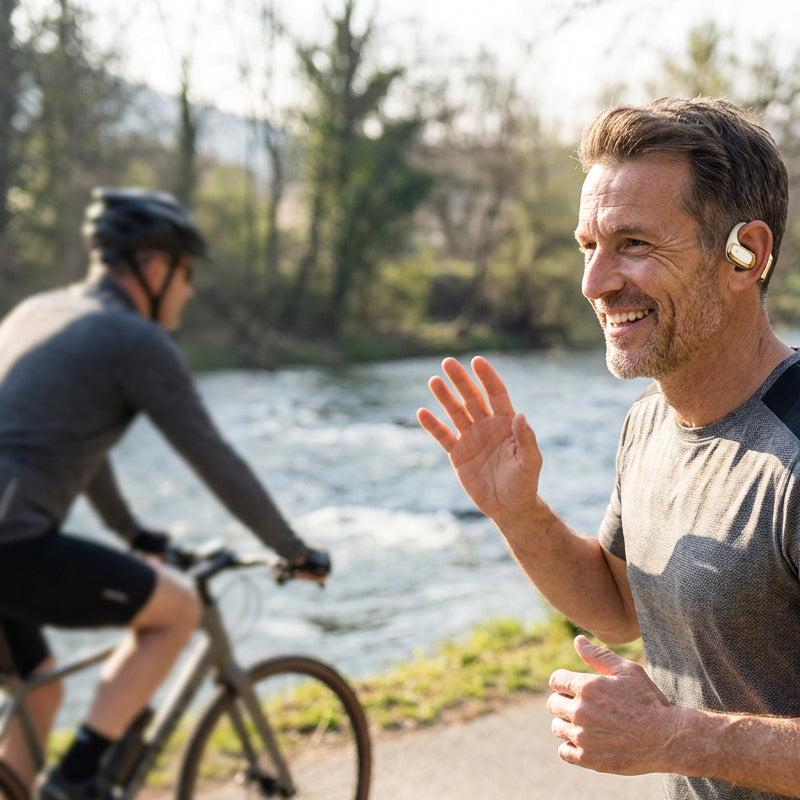 🎧Audífonos Inalámbricos Open-Ear | 72h de Batería + Reducción de Ruido AI + Ideal para Deportes✨