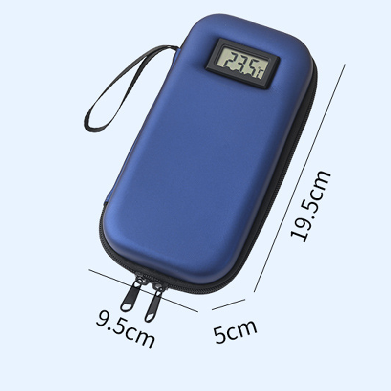 Temp Inestable? Estuche Insulina LCD, ¡Control Total! ❄️ Hielo 24h Reutilizable+⏳ 48h Frío!